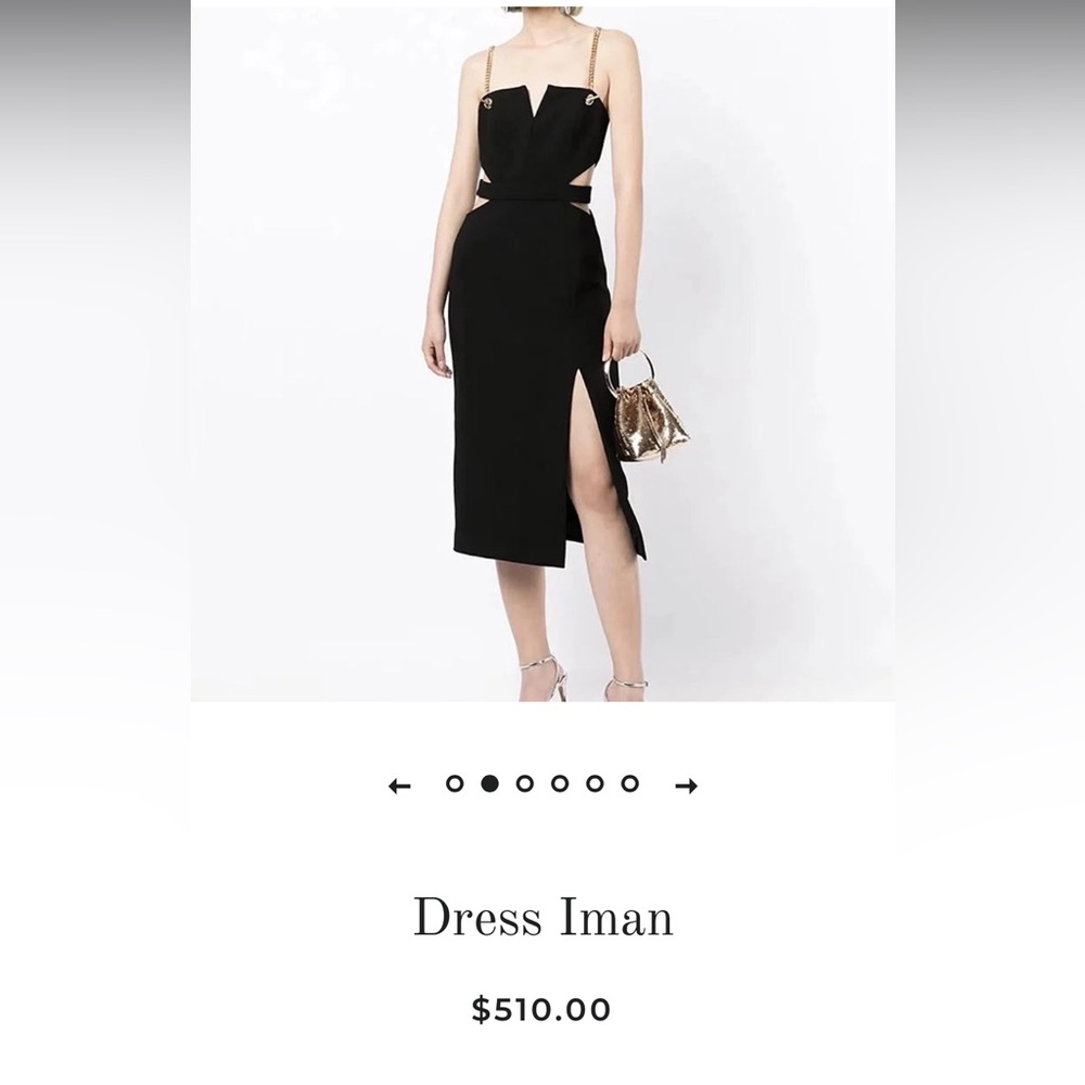 Rebecca Vallance Black Midi Dress